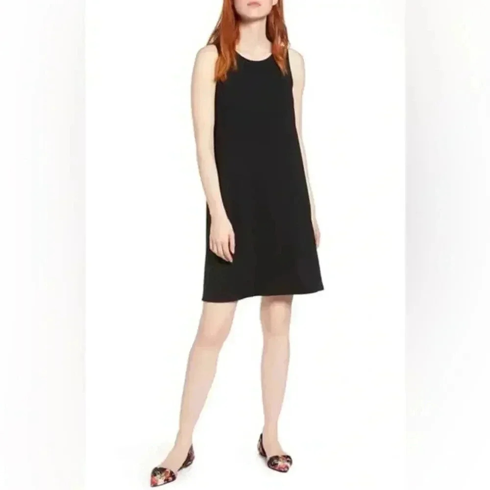 HALOGEN A-LINE DRESS IN BLACK - M - EUC